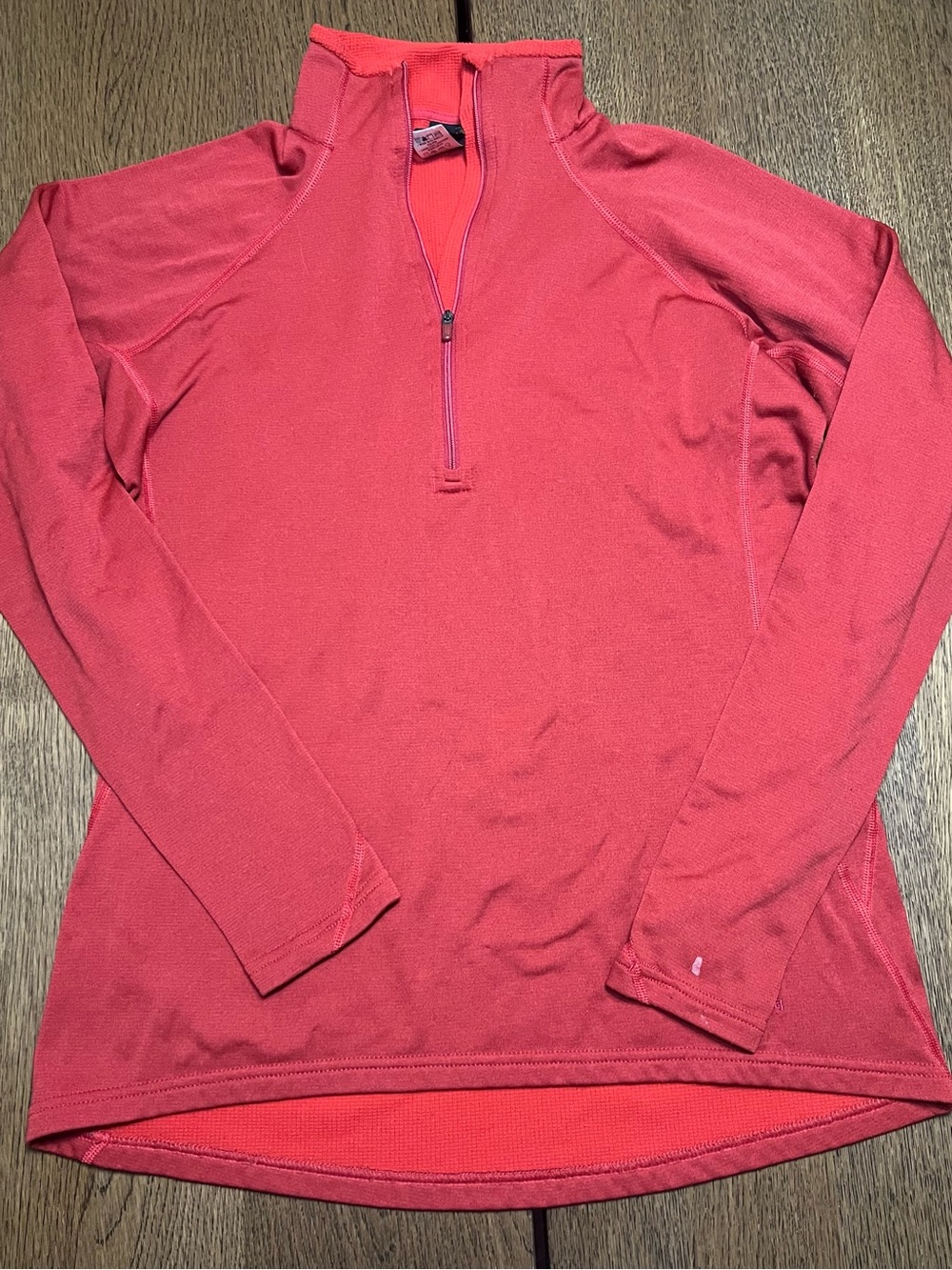 Patagonia Capilene Women’s Large 1/4 Zip Base Layer Pullover Red Women’s Size L